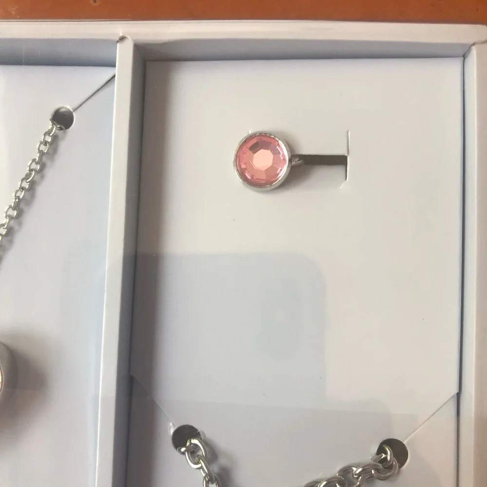 October Birthday Earring, Necklace and Ring Set